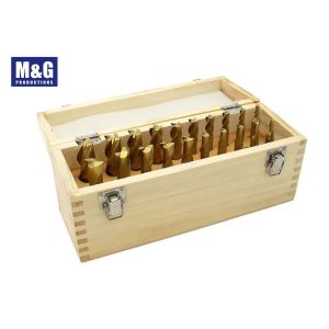 20Pcs Tin Coated End Mill Set / 2 Flutes and 4 Flutes / High Speed Steel