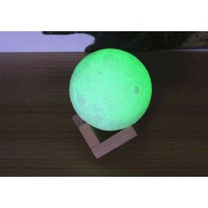 13CM Moon Lamp USB Rechargeable 16 Colors 3D Print LED Moon Lamp With Remote
