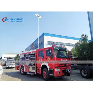 China Sinotruk Howo 336HP 5T Rescue Fire Truck With Winch on sale