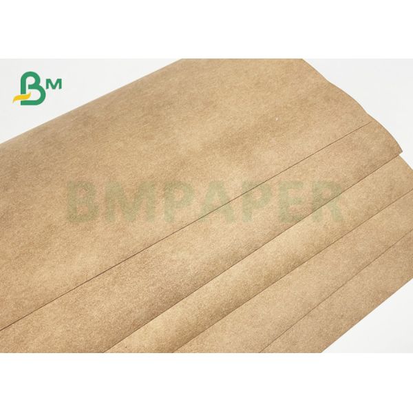 0.55MM Washable Brown And White Kraft Paper Fabric With Roll Packaging