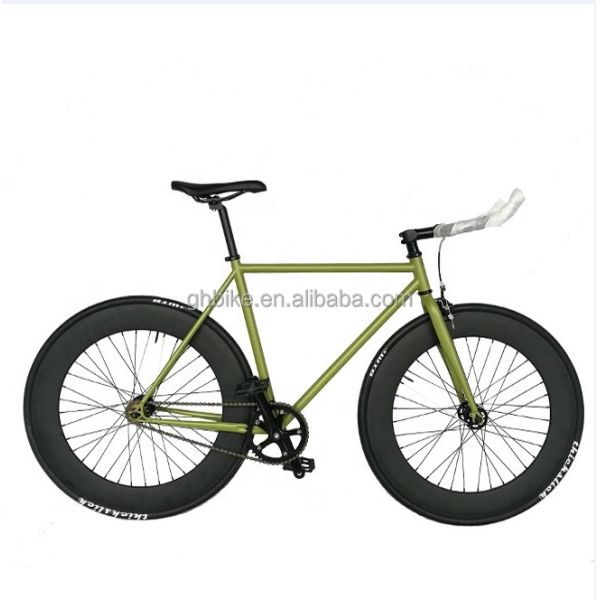 700c Black Aluminum Frame Fixie Bike with Double V Brake Fixed Gear Man Track Bike