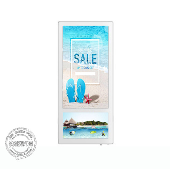 Buy Timing Playing Wall Mount Flat Screen Tv 18.5 10.1 Inch Dual Advertising Display at wholesale prices