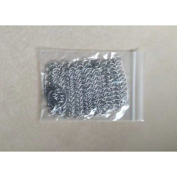 4X4 Inch Ring Mesh Stainless Steel Pot Scrubber For Kitchen Square Shape