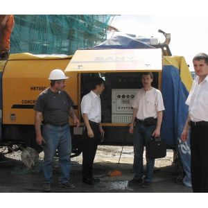 Automatic Hydraulic Diesel Engine Sany Used Stationary Concrete Pump Trailer