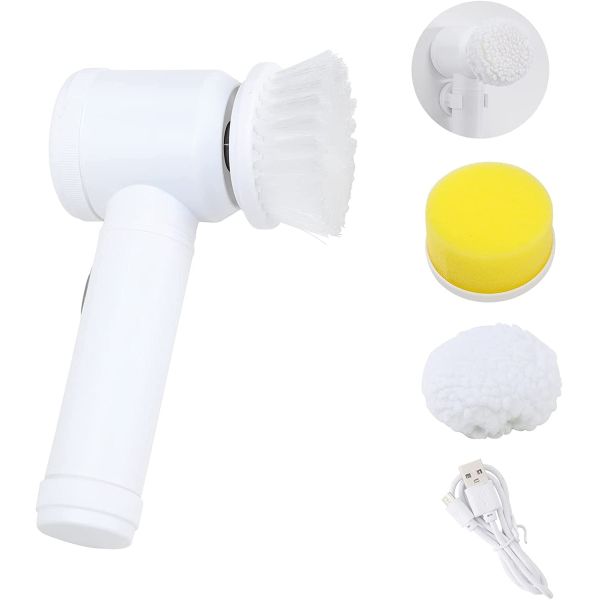 Buy ABS Electric Spin Scrubber Rechargeable With 3 Brush Heads at wholesale prices