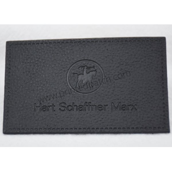 OEM Stamped Leather Tags SGS Cow Leather Jean Patches