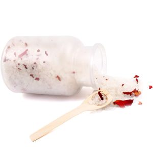 Flower Scents Aromatic Bath Salts Himalayan Mineral Salt In Glass Jar