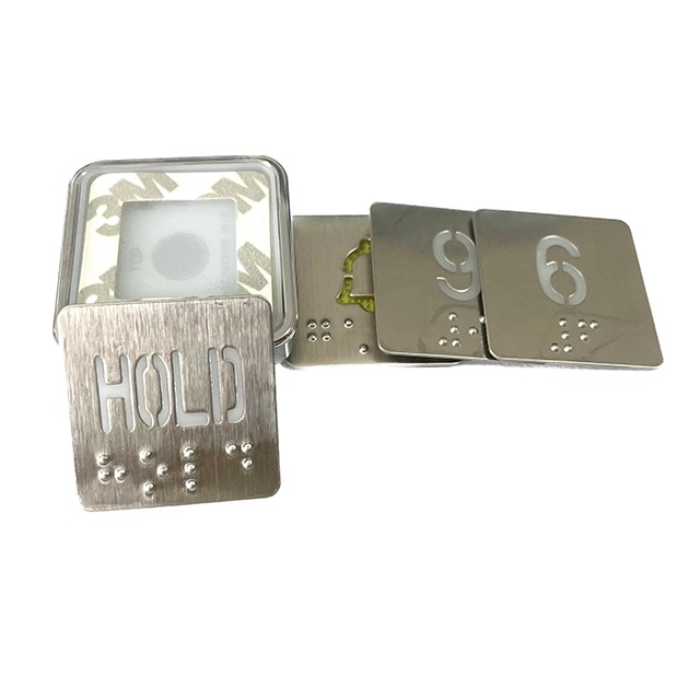 Noncorrosive Stainless Steel Elevator Button Faceplate with Modern Design and
