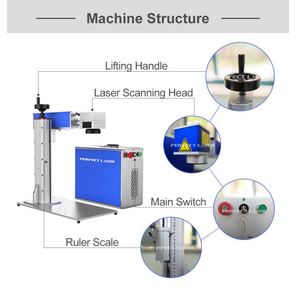 High-Precision Metal Fiber Laser Marking Marker Machine for Electronics Jewelry and Industrial Components