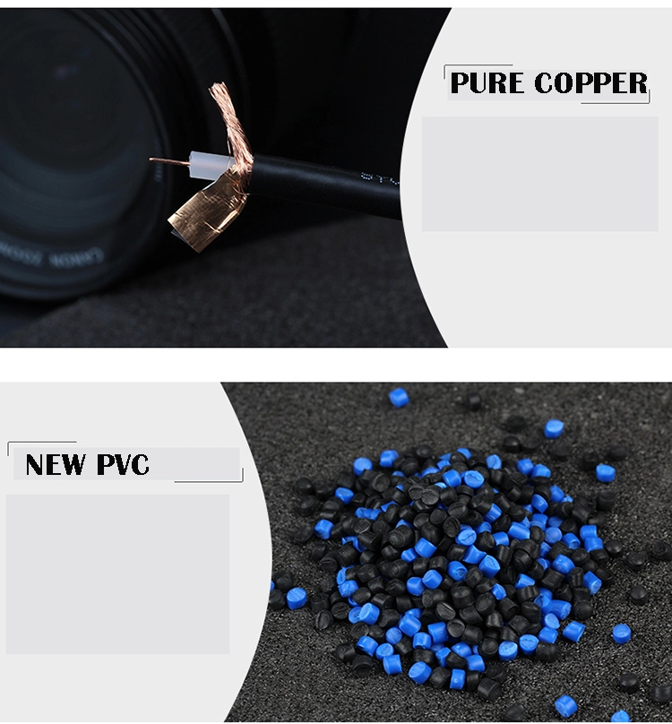 75 Ohm Coaxial 2DC RG6 Power Cable For CCTV Camera