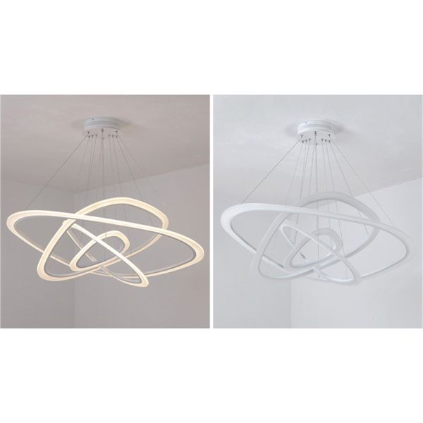 2 Rings Modern Decorative 26W 43x25cm Ring Pendant Light Fixture