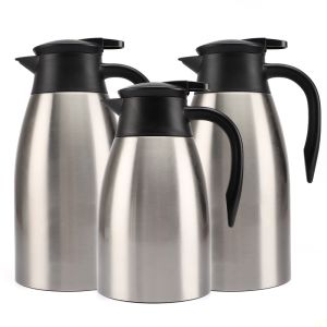 Quality 800ml 1500ml 2000ml Stainless Coffee Pot For Party Double Wall Insulated for sale