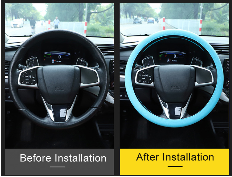 Universal Silicone Car Steering Wheel Cover with Moulding Processing Service