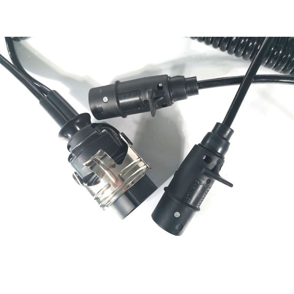 European Type Trailer Cable Spiral Coil 24v Nylon Plug OEM Standard