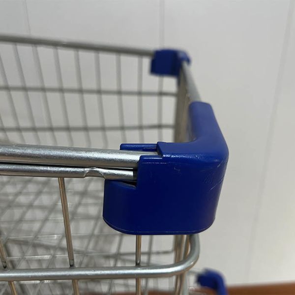 American Style Two Layers Metal Supermarket Shopping Cart Trolley with 4 Universal Wheels