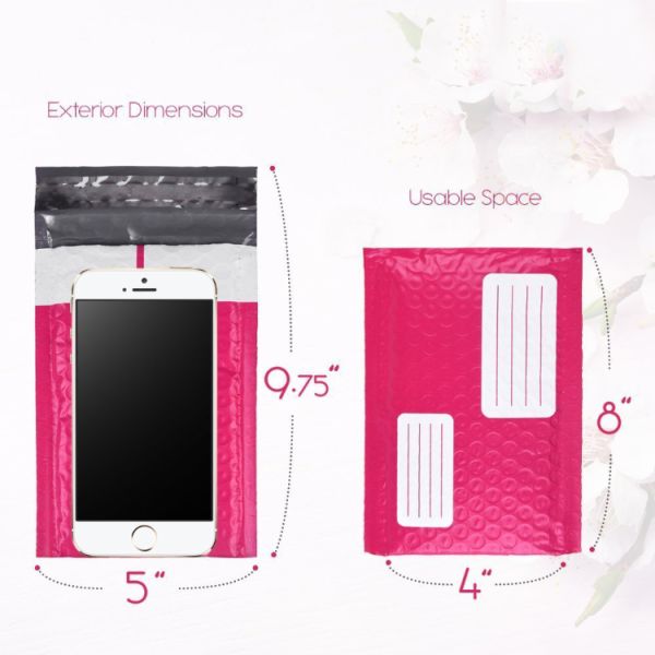 Padded Envelope Custom Plastic Pink Envelope Bubble Mailer