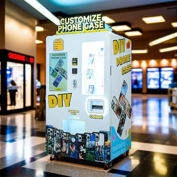 High-Resolution Phone Case Printing Vending Machine with 27-Inch Wave Crystal