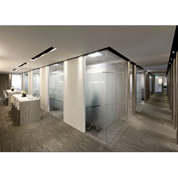 Decorative Frosted Safety Glass Tinted Tempered Glass For Partition Walls