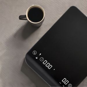 Timer and Silicone Base BAMBOO Rechargeable Digital Scale for Coffee 3kg/0.1g