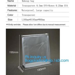 plastic A4 file bag document bag, children traveling EVA bag, resealable slider