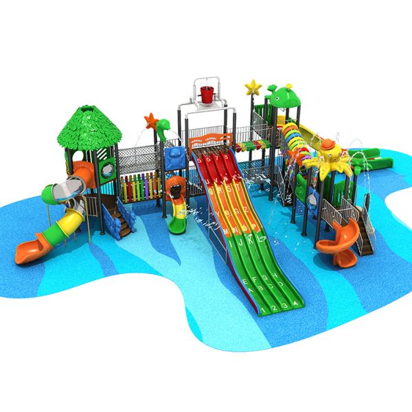 Buy Kindergarten Outdoor Water Playground Kids Slide Equipment at wholesale prices