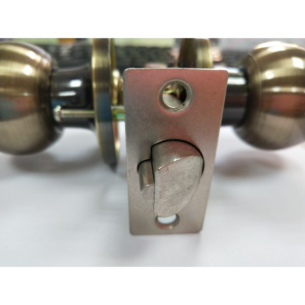 Entry Key Lock Door Knob Antique Brass Painting Long Working Lifespan