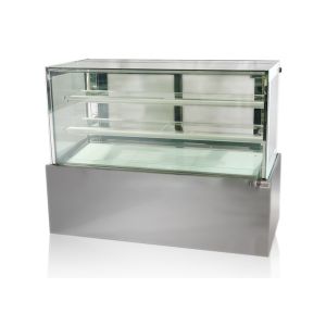 Floor Standing Refrigerated Cake Display Cabinet High Humidity Square Glass Cake