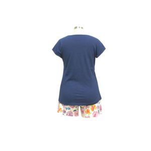 Leisure Ladies Loungewear Sets Solid Short Sleeve Top + Floral Shorts