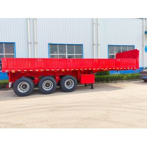 Customizable Sideboard Semi-Trailer 12 Tire Durable Freight Hauling Flatbed