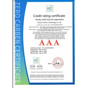 Sichuan Haimin Technology Co., Ltd Certifications