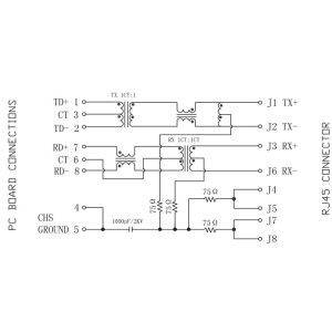 100Base Magnetic RJ45 Jack J0026D01ENL | LPJ0026BCNL Ethernet Connectivity