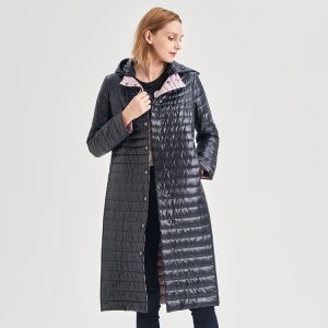 FODARLLOY 2022 autumn and winter puffer coat short hooded women's plus size