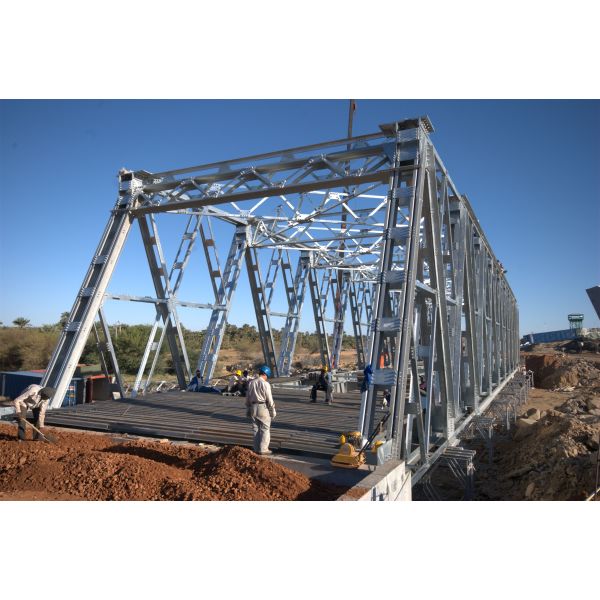 Buy Iron Medium Spans Temporary Steel Bridge concrete deck at wholesale prices
