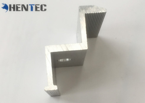 Buy PV End Clamp Extruded Aluminum Profiles Solar Roof Mounting Systems 6063-T5 / 6060-T5 at wholesale prices