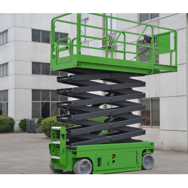 Buy 13.8 Meters Electric Elevated Self Propelled Scissor Lift with Extension Platform 320kg at wholesale prices