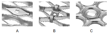 fasteners for strut grating