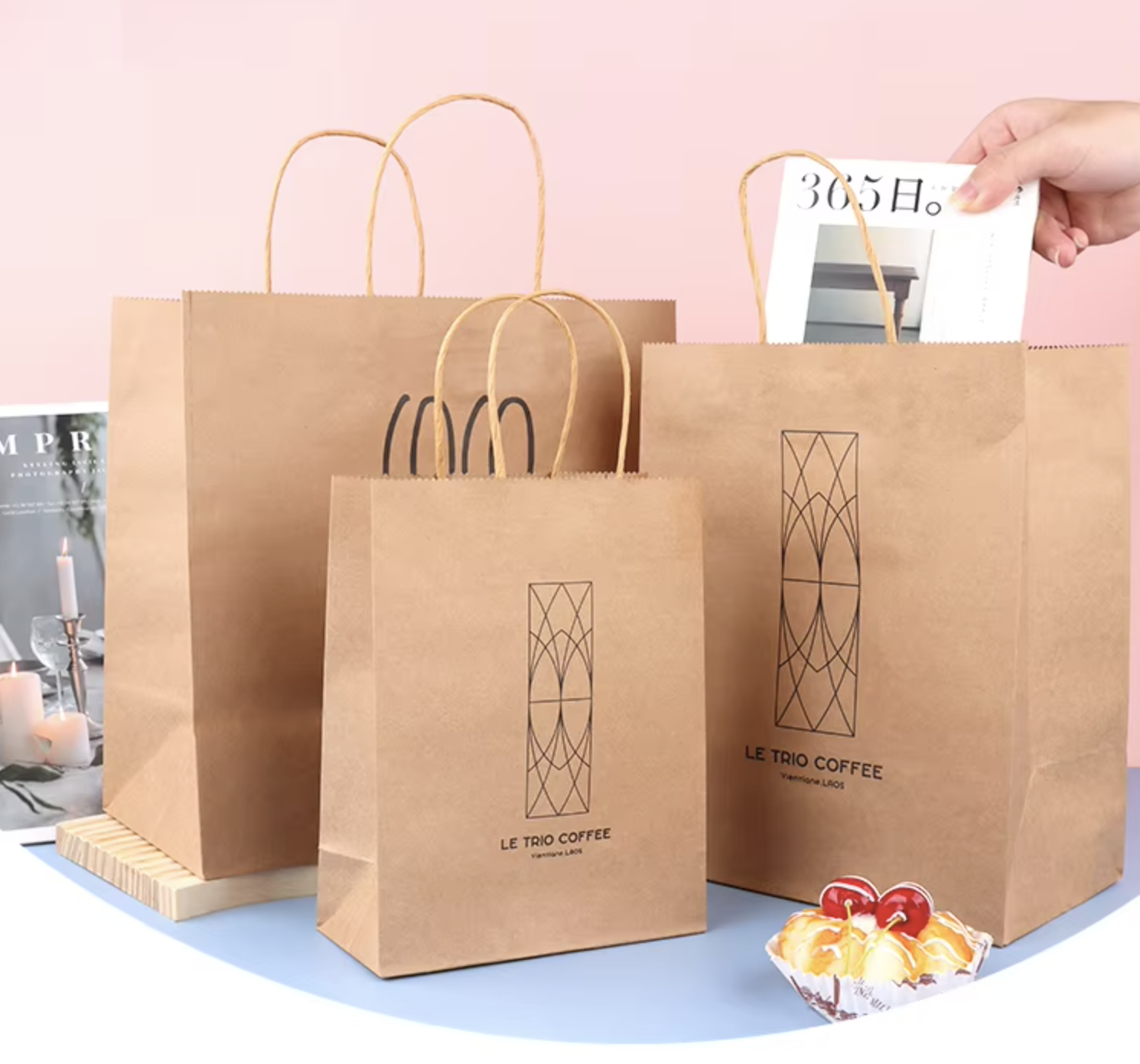 Made of kraft paper, customizable specifications, food grade properties,