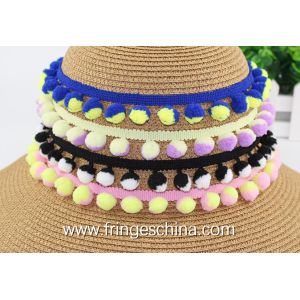 Machine producing OEM wholesale beautiful fabric drapery trimmings beaded pom