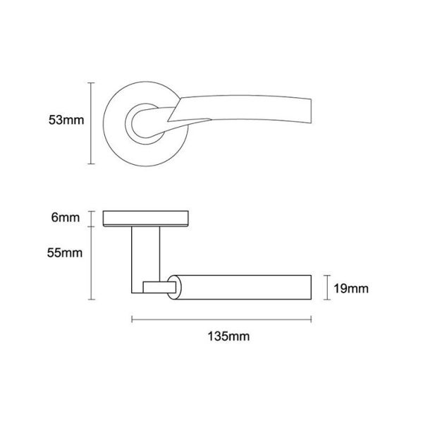 size-EN1906 Grade 3 door handle hardware