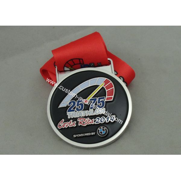 Triathlon Soft Enamel Medal Zinc Alloy Die Casting Costa Rica 2014
