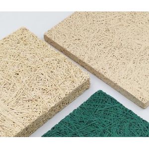 Distinctive Gray Wood Wool Acoustic Cement Panel with B1 Fireproof Grade 1200