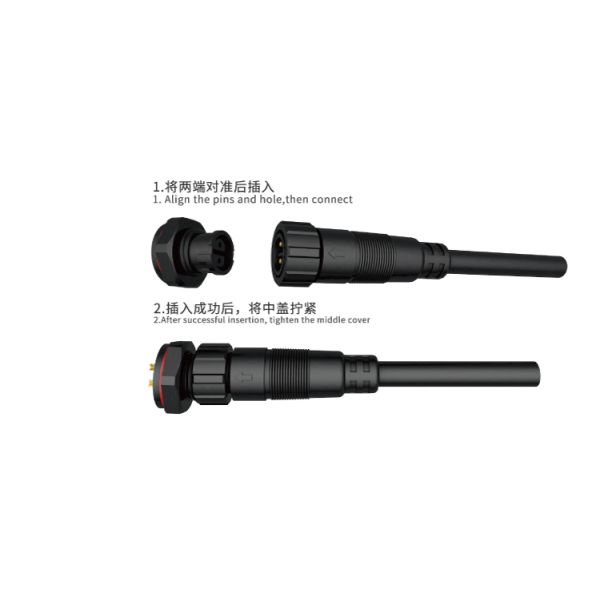 125V M16 5 Pin Panel Mount Connector For Outdoor Light Boxes