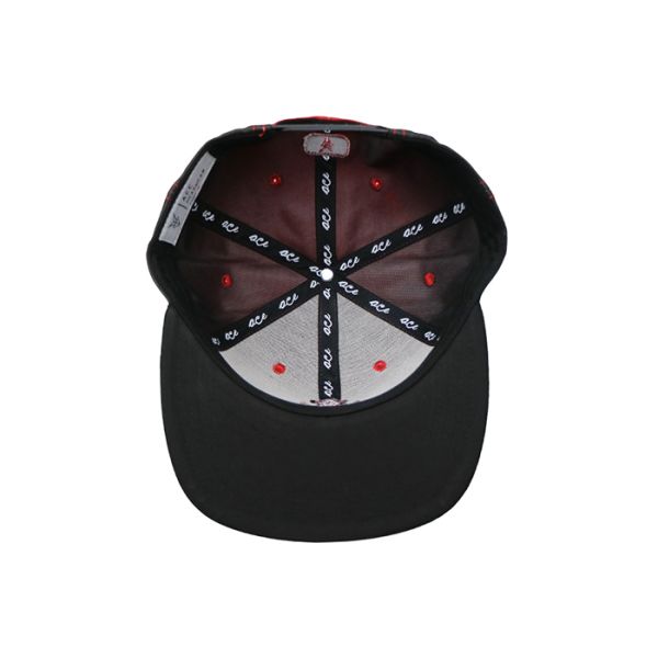 ACE wholesale customize flat brim cap red tone embroidery cool male