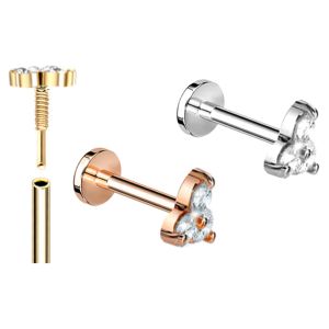 China Helix Gold Body Piercing Jewelry Earring Barbell shape 5mm 8mm 10mm Dimension on sale