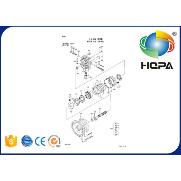 1119004 Swing Motor Seal Kit for Excavator Hitachi ZAX240-3 ZX200-3