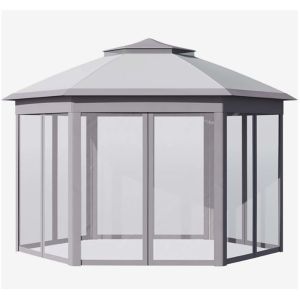 Retractable Aluminum Green House Roof For Super Wide Enclosure Glass House