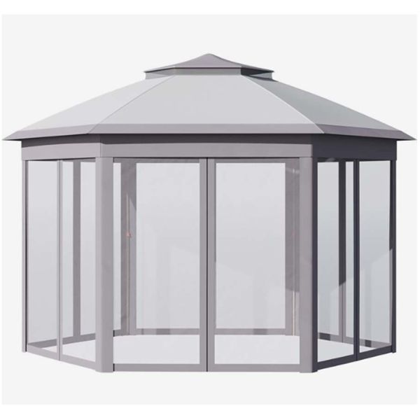 Retractable Aluminum Green House Roof For Super Wide Enclosure Glass House