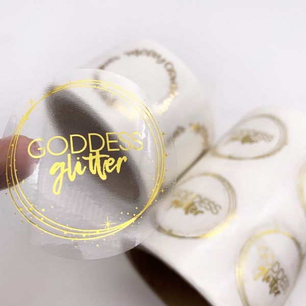 Buy Gold Foil Hot Stamping Peelable Printed Adhesive Labels at wholesale prices