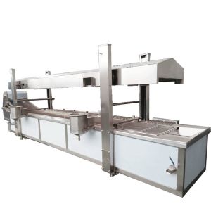 Nonstick LNG Conveyor Belt Cassava 110v Industrial Frying Machine