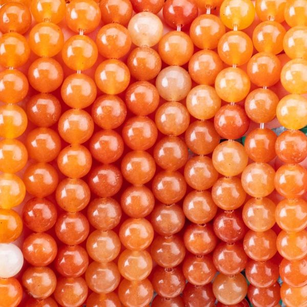 Natural Red Aventurine Healing Semi Precious Crystal Beads For Jewelry Making